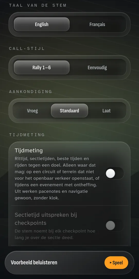 Stem, call-stijl en aankondiging
